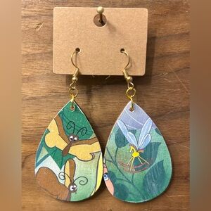 Upcycled Alice in Wonderland Drop Earrings